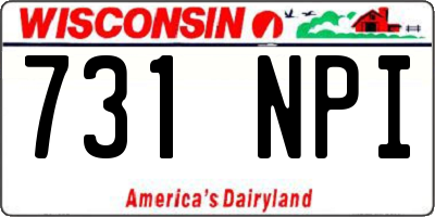 WI license plate 731NPI