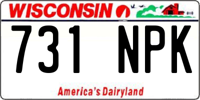 WI license plate 731NPK