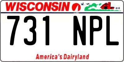 WI license plate 731NPL
