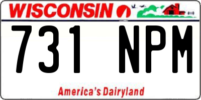 WI license plate 731NPM