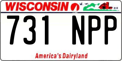 WI license plate 731NPP
