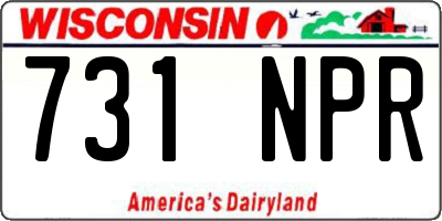 WI license plate 731NPR