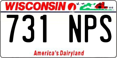 WI license plate 731NPS