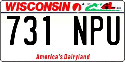 WI license plate 731NPU