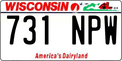WI license plate 731NPW