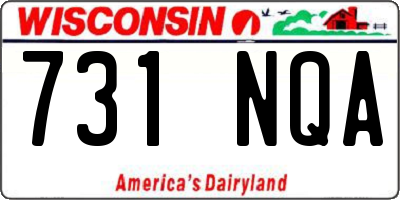 WI license plate 731NQA