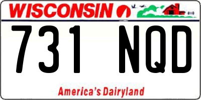 WI license plate 731NQD