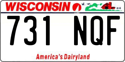 WI license plate 731NQF