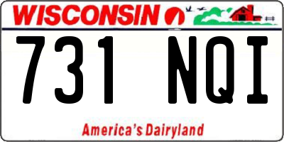 WI license plate 731NQI