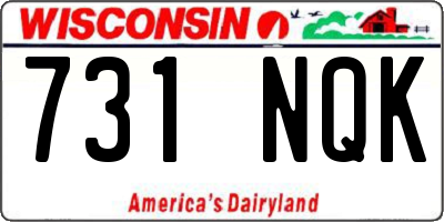 WI license plate 731NQK