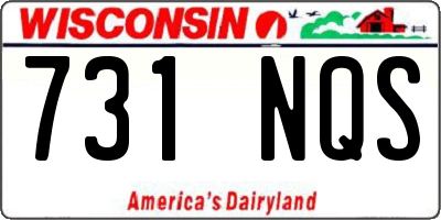 WI license plate 731NQS