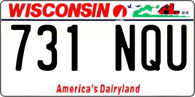 WI license plate 731NQU