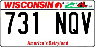 WI license plate 731NQV