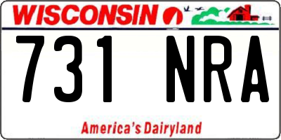 WI license plate 731NRA