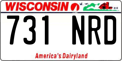 WI license plate 731NRD
