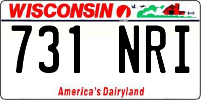 WI license plate 731NRI