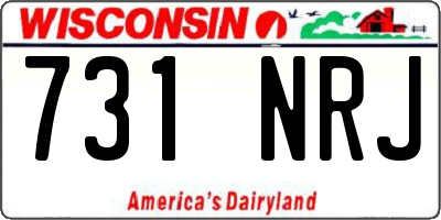 WI license plate 731NRJ
