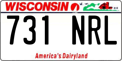 WI license plate 731NRL