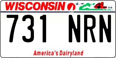WI license plate 731NRN