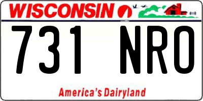 WI license plate 731NRO