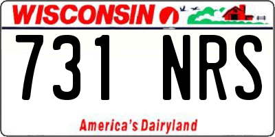 WI license plate 731NRS