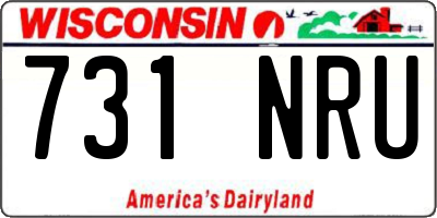 WI license plate 731NRU