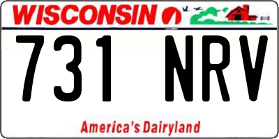 WI license plate 731NRV