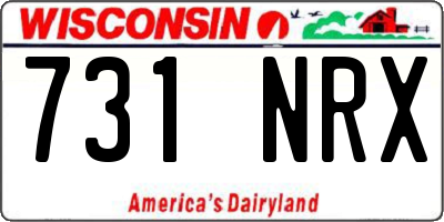 WI license plate 731NRX