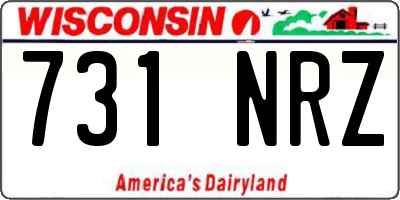 WI license plate 731NRZ