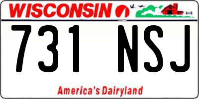 WI license plate 731NSJ
