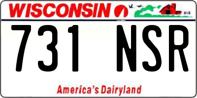WI license plate 731NSR