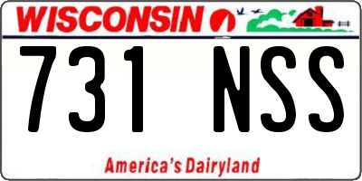 WI license plate 731NSS