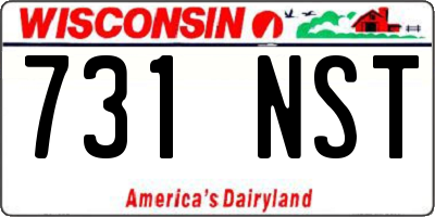WI license plate 731NST