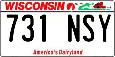 WI license plate 731NSY