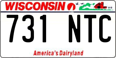 WI license plate 731NTC