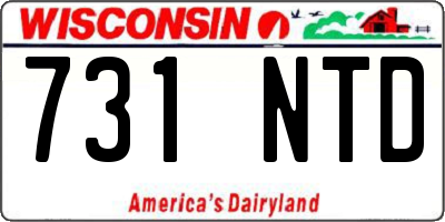 WI license plate 731NTD