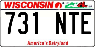 WI license plate 731NTE