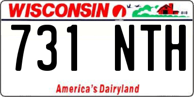 WI license plate 731NTH