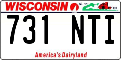 WI license plate 731NTI