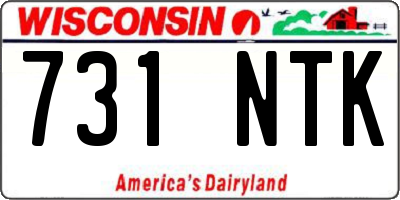 WI license plate 731NTK