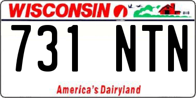 WI license plate 731NTN