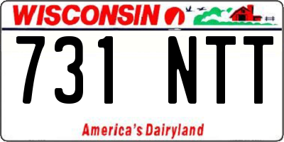 WI license plate 731NTT