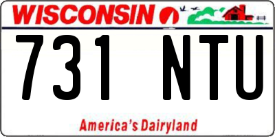 WI license plate 731NTU