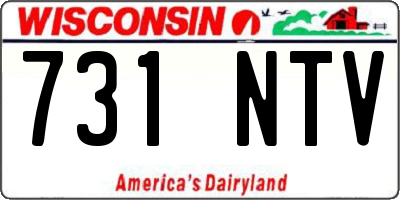 WI license plate 731NTV