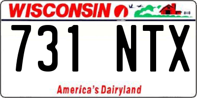 WI license plate 731NTX