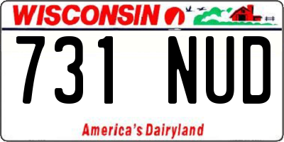WI license plate 731NUD