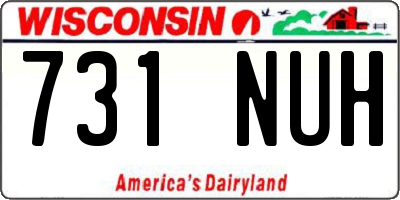 WI license plate 731NUH