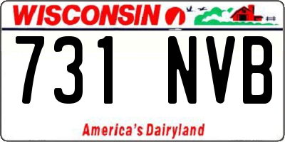 WI license plate 731NVB