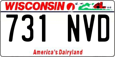 WI license plate 731NVD