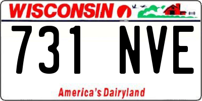 WI license plate 731NVE